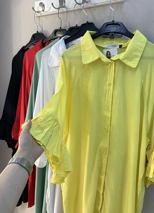 Туніка-рубашка з воланами в дивовижних кольорах 🥰2 фото