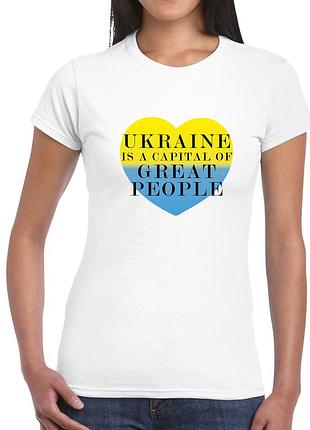 Футболка с принтом "ukraine is a capital of great people (сердце)" push it