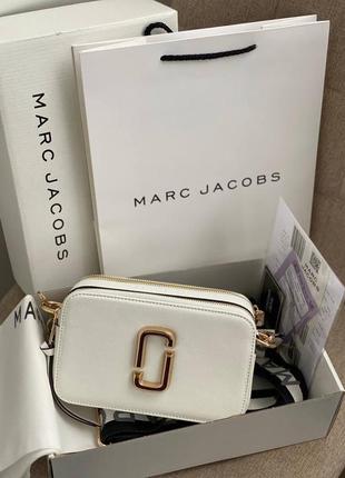 Женская сумка шопер клатч marc jacobs white gold