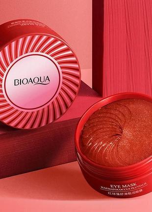 Гідрогелеві патчі під очі bioaqua haematococcus pluvialis eye mask з астаксантином 60 шт1 фото