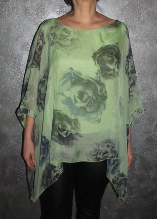 Натуральный шелк блуза италия р. 14-161 фото