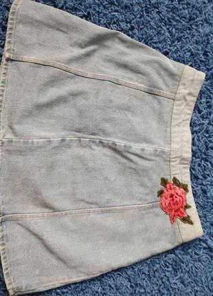 Джинсовая мини юбка юбочка zara / джинсова спідниця на ґудзиках5 фото