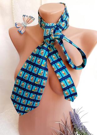 Old git! 🦋😜 bubblegum галстук винтаж с принтом бубльгум стиляга ретро креповый шелк