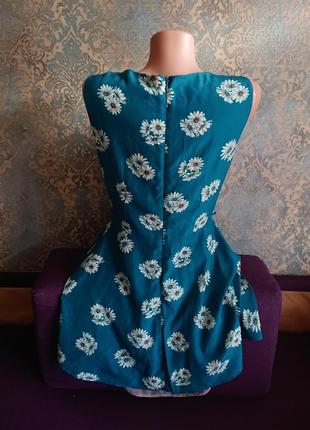 Красивое летнее женское платье в ромашки сарафан р.s/m5 фото