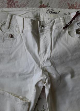 Нові котонові штани штани молочного кольору з розрізами з боків2 фото