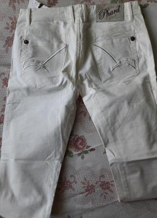 Нові котонові штани штани молочного кольору з розрізами з боків4 фото