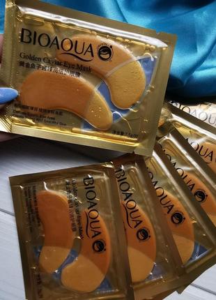 Гідрогелеві патчі під очі bioaqua golden caviar eye mask c золотом і ікрою 7.5 м