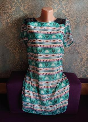 Женское летнее платье сарафан с молнией и кружевом размер 44/462 фото