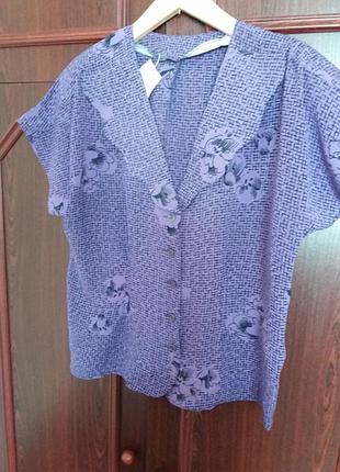 Натуральная крепдешиновая блуза