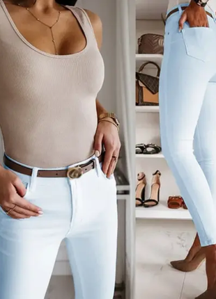 Бірюзові джинси скінні zara skinny розмір 42