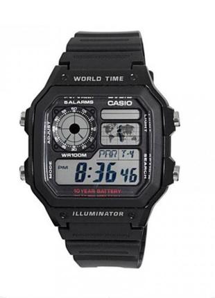 Часы casio world time multifunction ae1200wh-1av