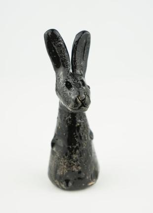 Статуетка кролик чорний 2023 фигурка кролика gift rabbit black4 фото