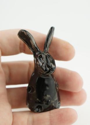 Статуетка кролика 2023 чорного фигурка кролика gift rabbit black5 фото