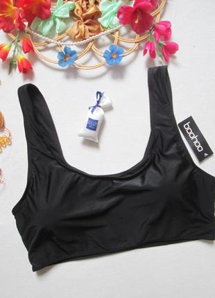 Шикарний чорний верх ліф топ батал від купальника boohoo 🍒🌺🍒