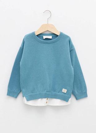 9-12/1-2/2-3/3-4 новий в'язаний базовий джемпер светр обманка для хлопчиків lc waikiki вайкікі