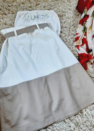 Шикарная летняя юбка миди в бело/бежевых тонах ,nuvola/италия,  р. xs- s6 фото