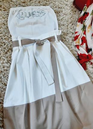 Шикарная летняя юбка миди в бело/бежевых тонах ,nuvola/италия,  р. xs- s8 фото