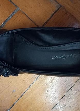 Чёрные туфли балетки на танкетке clara barson