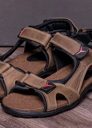 Чоловічі шкіряні сандалі e-series active drive olive е ол. active2 фото