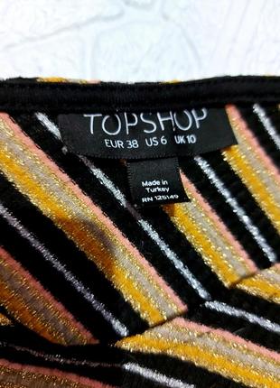 Блестящее мини на бретелях topshop 4