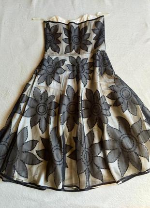 Шикарное пышное миди платье сарафан корсетный верх2 фото