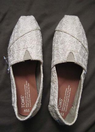 Распаровка toms natural daisy (прав. 37, лев. 36) эспадрильи женские новые