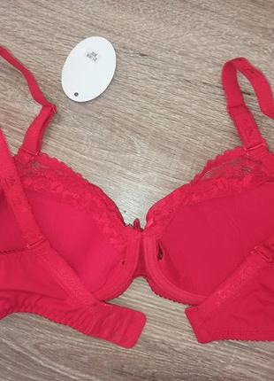 Бюсгалтер червоний чорний anfen 21-006 80е м'яка чашка на кістки без паралону