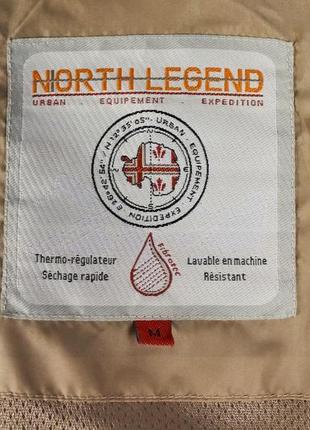 North legend мужская бежевая куртка, ветровка с капюшоном9 фото