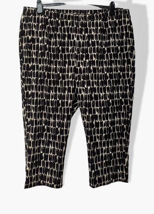 Шикарные укороченные летние брюки из натуральной ткани ,літні брюки  большого размера2 фото