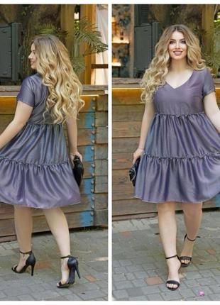 Женское летнее платье свободного кроя размеры 50-606 фото