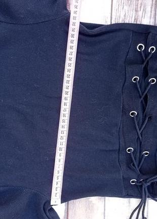 Платье в рубчик с шнуровкой zara9 фото
