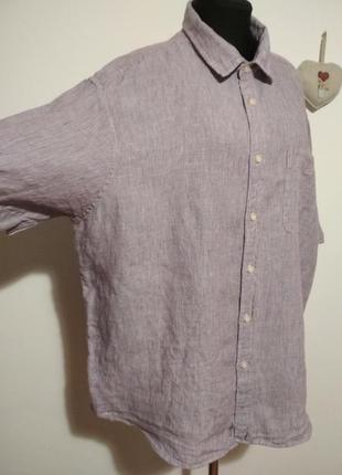 Большой размер 100% лён фирменная натуральная льняная мужская рубашка лен супер качество!3 фото