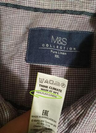 Большой размер 100% лён фирменная натуральная льняная мужская рубашка лен супер качество!10 фото