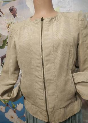 Замшевая куртка ткань под замшу оригинал morgan m-l