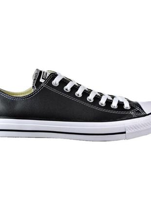 Стильні ідеальні converse chuck taylor all star leather low 132174c кеді black 100% шкіра унісекс3 фото