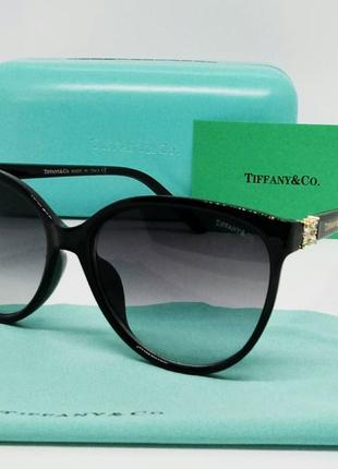 Tiffany & co tf 4089 жіночі сонцезахисні окуляри чорні з градієнтом1 фото