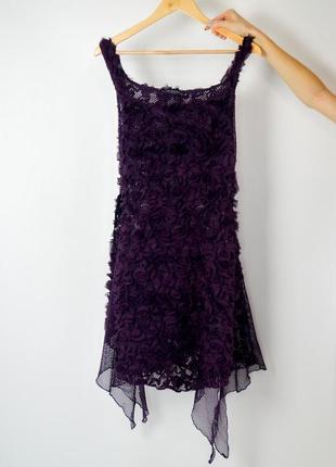 Oliver wartowski дизайнерское асимметричное платье сетка в цветы с вырезами7 фото