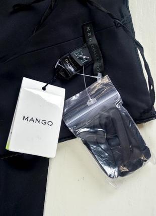 Mango новое черное облегающее мини платье бандо на бретелях, коротка чорна сукня7 фото