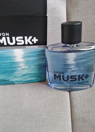 Туалетна вода для нього avon musk+ marine 75 мл1 фото