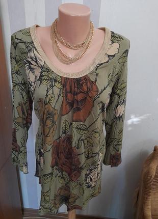 Блуза віскозна блузка бохо стиль  штапелтная3 фото