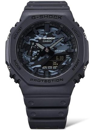 Casio g-shock ga-2100ca-8aer чоловічий наручний годинник оригінал мілітарі камуфляж6 фото