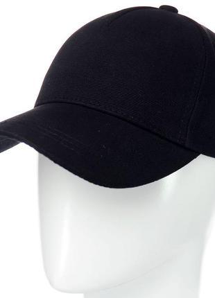 Черная однотонная мужская кепка