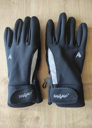 Мужские спортивные зимние велосипедные перчатки shamp.  германия.размер 7(s).