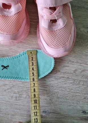 Кросівки взуття для дівчинки рожеве світяться6 фото