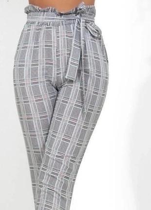 Штани літні,стильні в клітинку