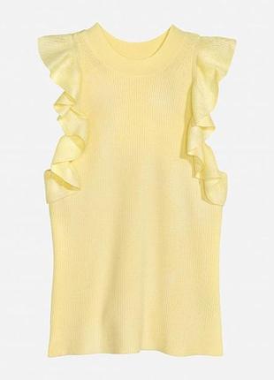 Нежный топ тонкой вязки с рюшами от h&amp;m,p.s