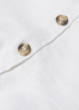 Блузка с v-образным вырезом из льна без рукавов h&m6 фото