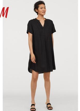 Черное платье туника с v- образным вырезом h&m2 фото