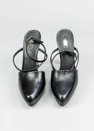 Кожаные туфли на шпильке с лямками calvin klein4 фото