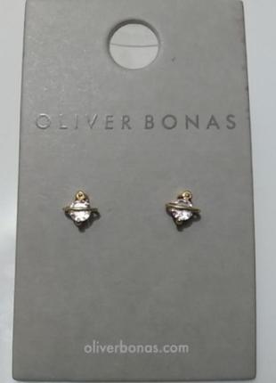 Oliver bonas сережки пусети з кристалом